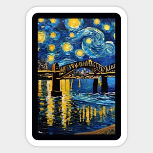 Vincent van Gogh starry night style Sydney Sticker